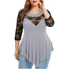 Floral Lace Hollow Out Tunic Blouse