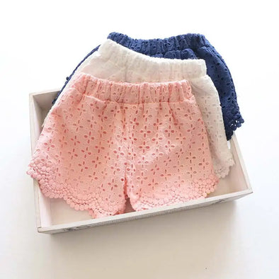 Lace Baby Girls Shorts