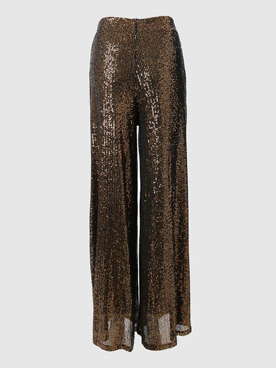Sequin Flared Wide leg Pants