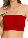 2023 Summer Padded Tops Women Strapless Seamless Bras Solid Color Tube Tank Top Casual Sexy Cropped Sleepwear Nightwear