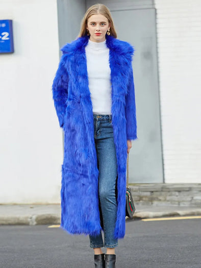 Luxury Long Faux Fur Coat
