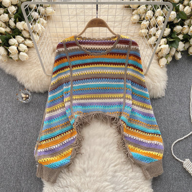 Crochet Tassel Pullover