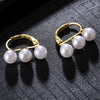 Trendy Elegant Big Simulated Pearl Earrings