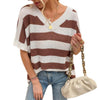 V-Neck Stripe Sweater