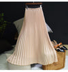 Vintage Pleated Midi Long Skirt