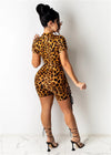 Leopard Print V-Neck Jumpsuit