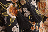 Bohemian Black Ruffle Hem Wrap Knotted Floral Skirt