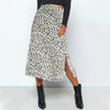 Split Zipper Printed Chiffon Skirt