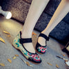 Spring Floral Embroidered Flat Shoes