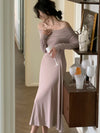 Elegant Long Sleeve Off Shoulder Dress