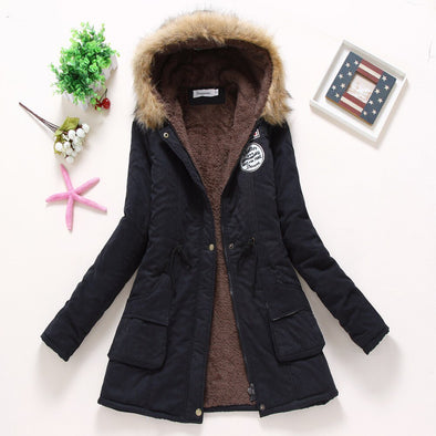 Casual Solid Long Parka