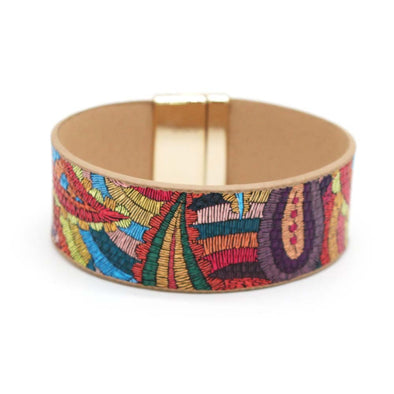Ethnic Wrap Leather Bracelet