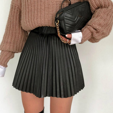 Chic Pleated Mini Skirt