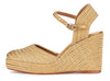 Gold Raffia Wedge Sandals